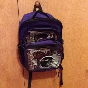 Raven kids bookbag and lunch box